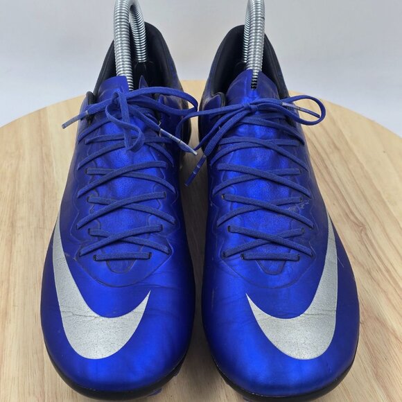Nike JR Mercurial Vapor X FG CR7  Rare Royal Blue Soccer Cleats 684841-404 Sz 6Y - Picture 3 of 8